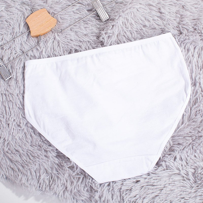 White women's cotton panties in PLUS SIZE - Underwear