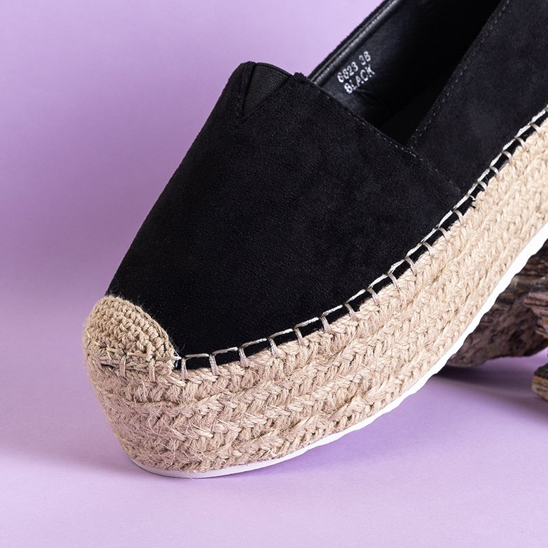 Women's black espadrilles on the Erolova platform - Shoes