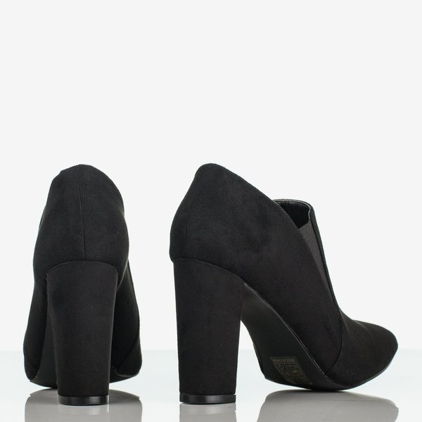 Czarne botki na wyższym słupku Prisha - Obuwie
