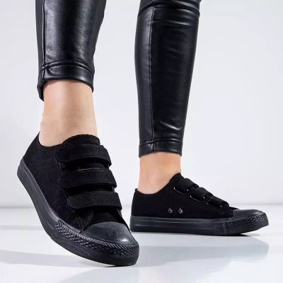 OUTLET Черные женские кроссовки на липучке Lani - Обувь