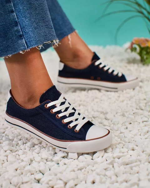 Royalfashion Navy Blue Sieviešu Gumijas kedas