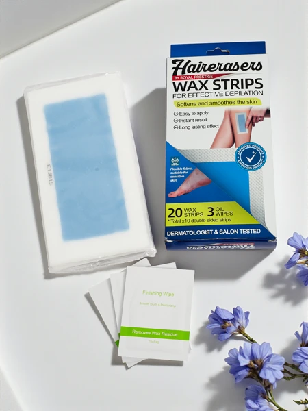 Wax strips for body hair removal