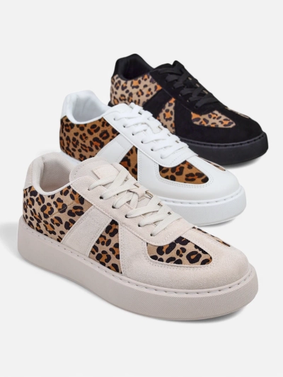 Royalfashion Women's sporty sneakers with leopard print Big Cat