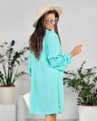 Royalfashion Sieviešu oversize kleita ar volāniem pie piedurknēm