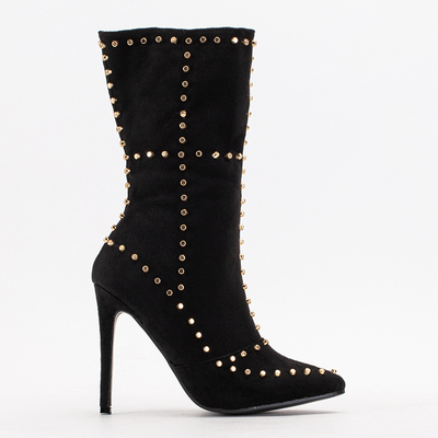 Melni augstie zābaki sievietēm Rashiou - Shoes