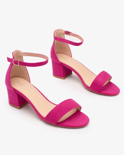 Royalfashion Фуксия женские сандалии на низкой шпильке Mesteri