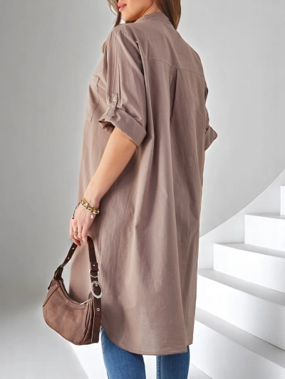 Royalfashion Cotton long women's oversized shirt