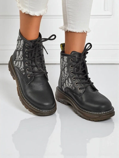 Royalfashion Sieviešu potītes zābaki ar apdruku Efrioz