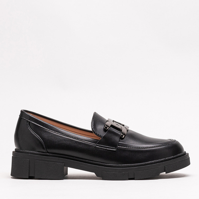 Shoes with a chain in black Semla - Shoes
