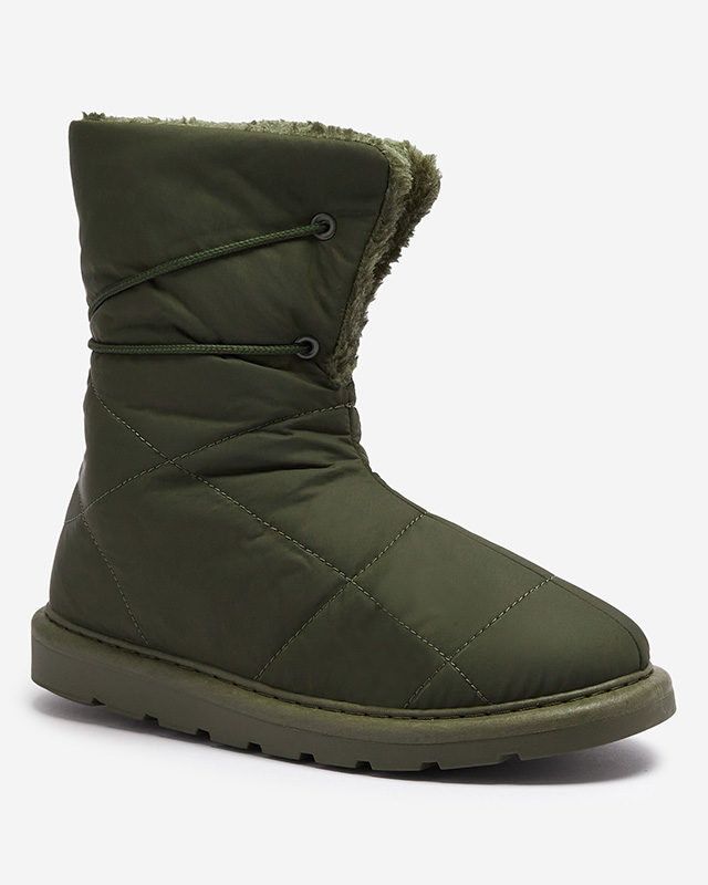 Темно-зеленая женская обувь a'la сноубутсы Amirfu- Footwear