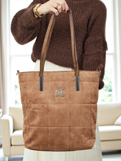 Dāmu shopper soma Caryenne no eko zamšādas