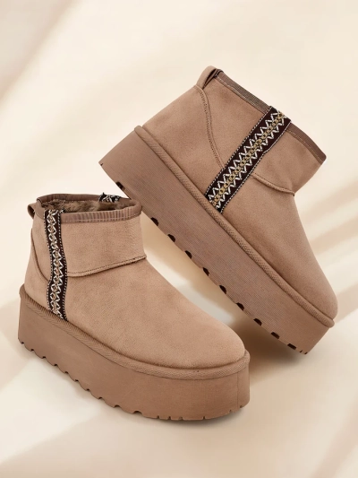 Karaliskā mode īsas zābaki sievietēm sniega zābakstilā Haluzi