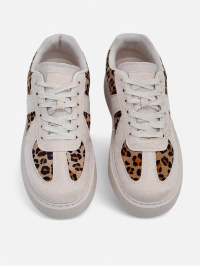 Royalfashion Women's sporty sneakers with a leopard print Big Cat