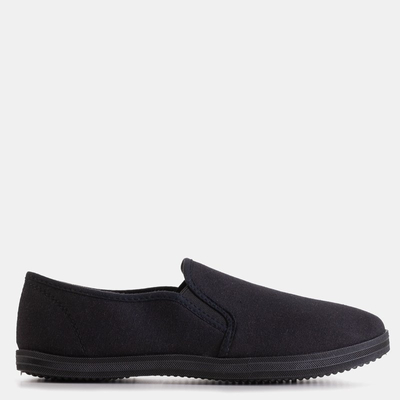 Black men's slip on sneakers Japlor- Footwear