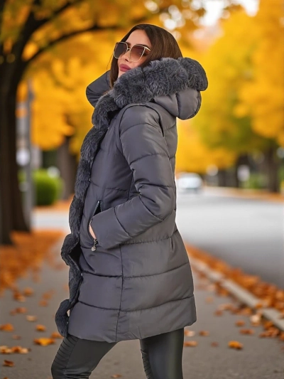 Royalfashion Sieviešu jaka ar atņemamām piedurknēm