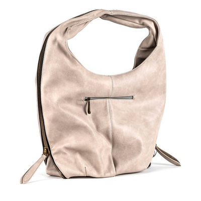 Большая серая сумка через плечо из экокожи - Сумки