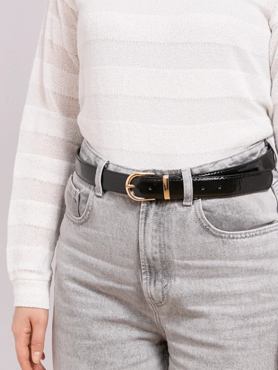 Patent women's casual belt