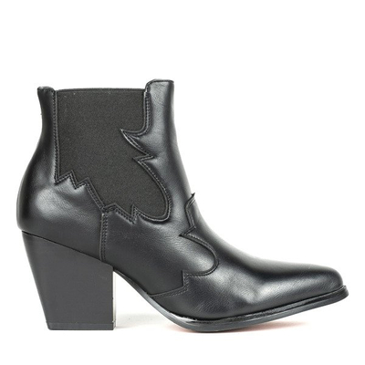 Black boots on the post of the cowboy boots Catenia - Footwear