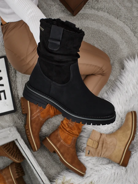 Wyższe botki kobiete eko suede Liora