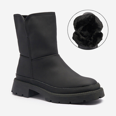 Matēti siltināti sieviešu zābaki melnā krāsā Whidos- Footwear