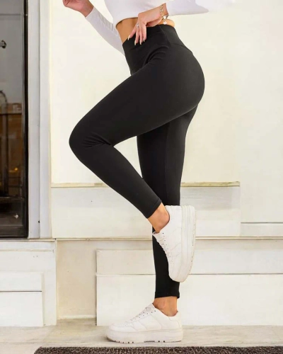 Royalfashion Sieviešu kokvilnas rievotas legingi