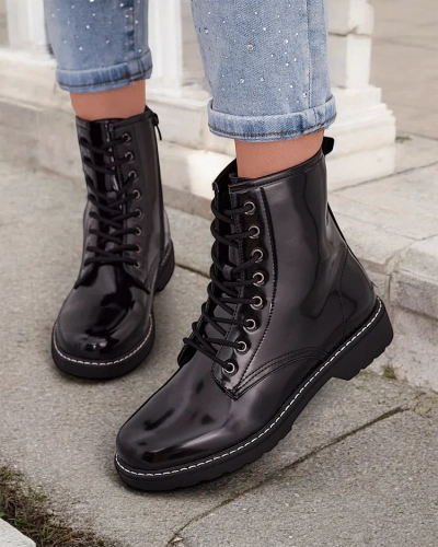 Royalfashion Women's lace-up ankle boots Lacerro