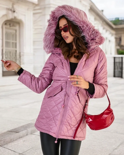 Royalfashion Женская стеганая куртка розового цвета