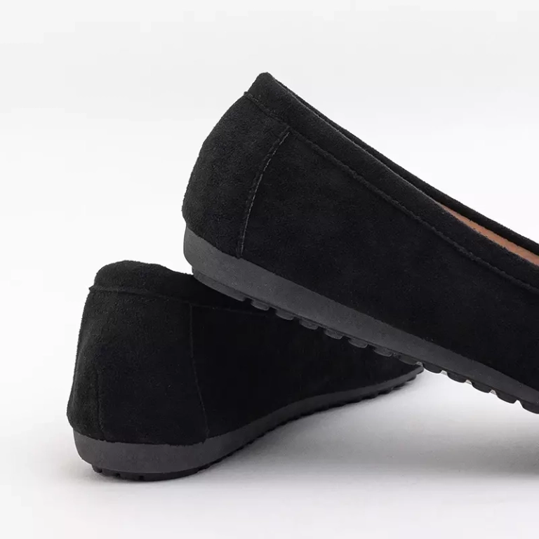 OUTLET Black women's moccasins with Sefarina decoration - Footwear