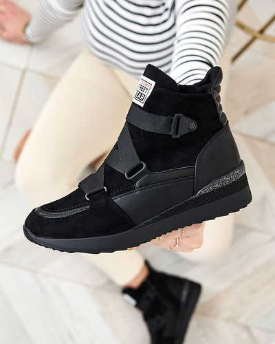 Royalfashion Melni sieviešu sporta zābaki Sattari