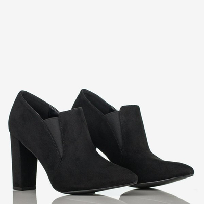 Czarne botki na wyższym słupku Prisha - Obuwie