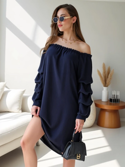 Royalfashion Smooth women's dress a'la Spanish with ruffles