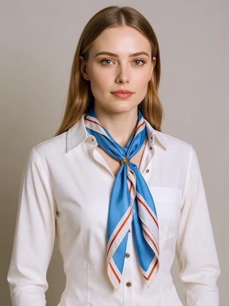 Apollonia - Sinine naisten poliesterikaulanauha 69x66 cm