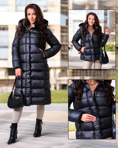 Royalfashion Black women's winter jacket