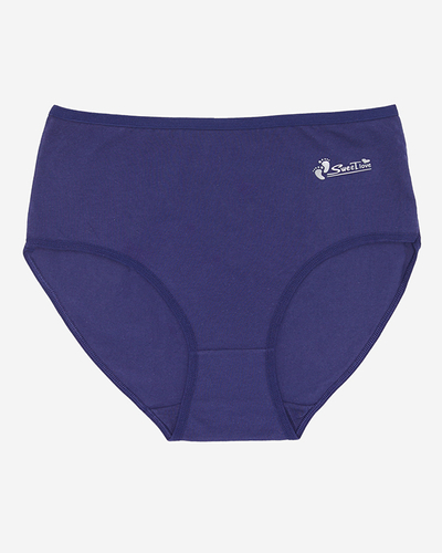 Navy blue women's briefs, briefs PLUS SIZE- Underwear