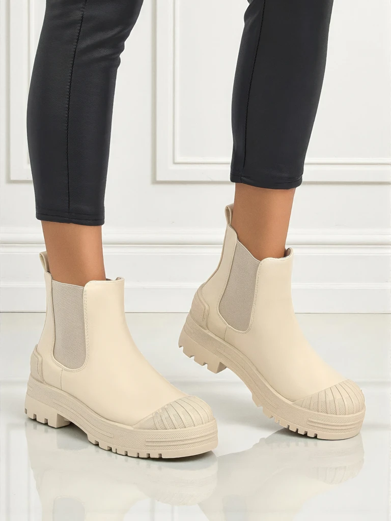 Amber Veil Platform Ankle Boots