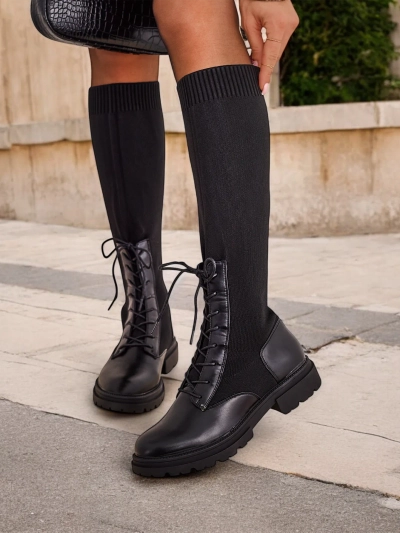 Женские сапоги на каблуке Royalfashion Snissi