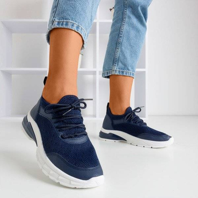 OUTLET Granatowe sportowe buty damskie Baymela - Obuwie