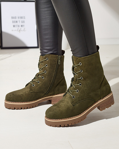 Green women's trapper boots Priviea - Footwear