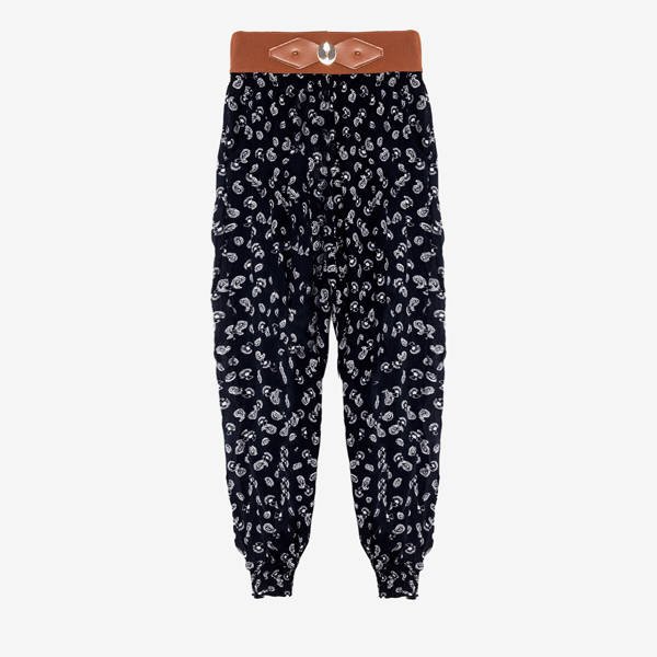 Black patterned alladdin pants - Clothing