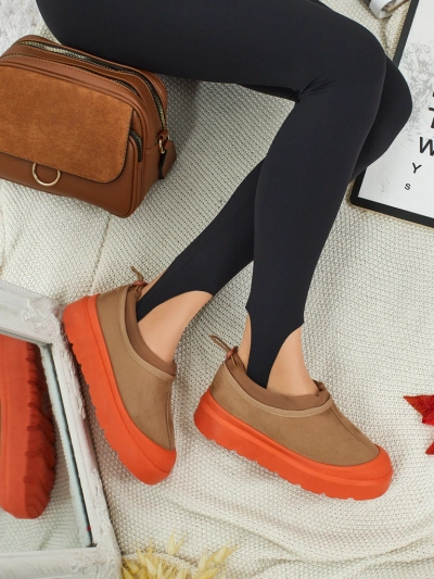 Женские кроссовки Flora Camel замшевые удобные на каждый день