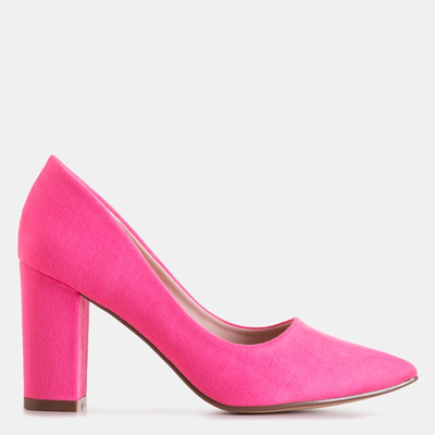 Неоновые розовые женские туфли на каблуках Madelina