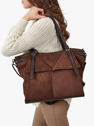 Женская сумка-шоппер Daville из эко-замши