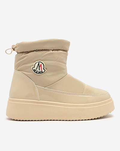 Royalfashion Sieviešu slips-on sniega zābaki gaiši brūnā krāsā Ademra