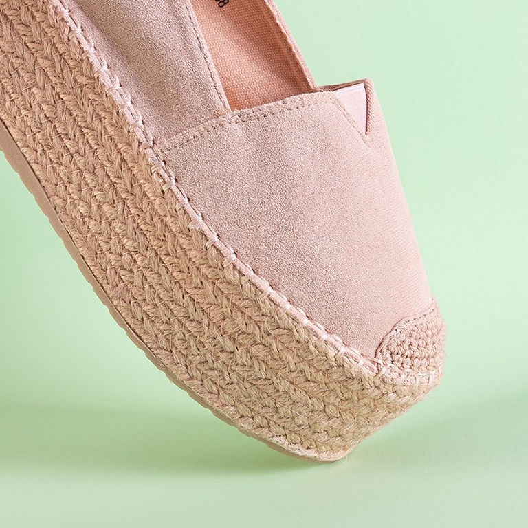 Pink women's espadrilles on a high platform Kentuki - Footwear