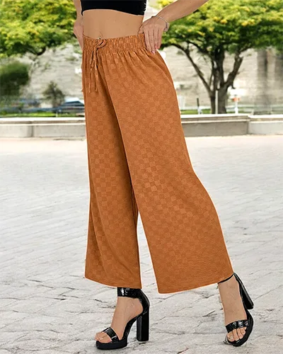 Royalfashion Женские широкие клетчатые брюки