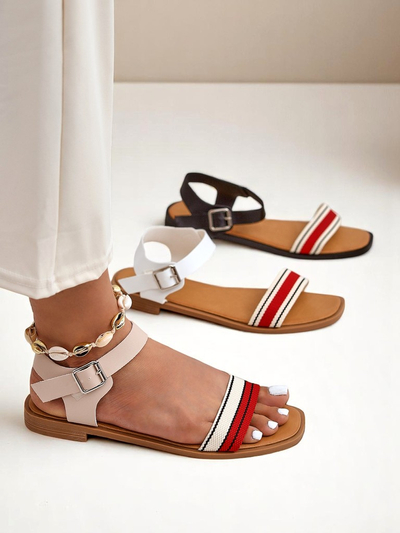 Royalfashion Sieviešu plakanas zoles sandales Naya