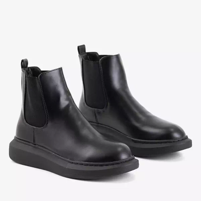 OUTLET Черные женские сапоги на платформе Fabriano - Обувь