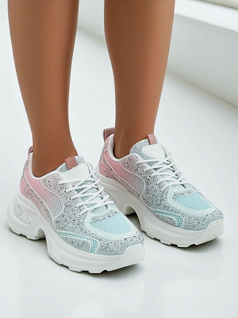 Спортивные кроссовки Royalfashion для женщин с стразами Bloss