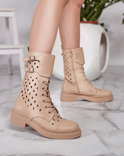 Royalfashion Sieviešu ažūrveida mežģīņu zābaki Belsel