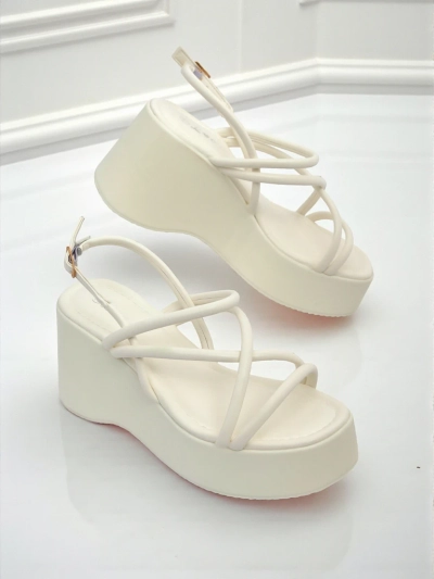 Royalfashion Sandały damskie na koturnie Skyline Straps